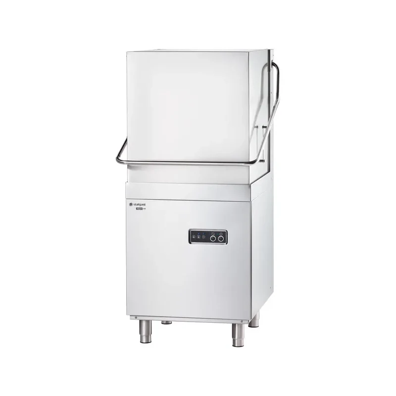 Haubenspülmaschine 10 kW mit Klarspülmittel-, Reinigerdosier- und Klarspülpumpe