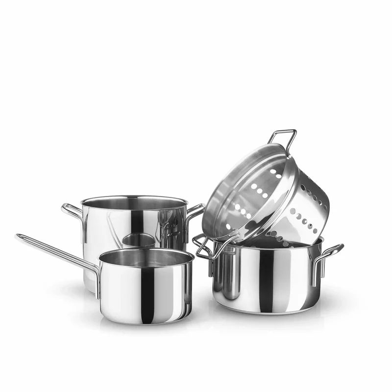 Eva Trio – 4-teiliges Topfset aus recyceltem Edelstahl