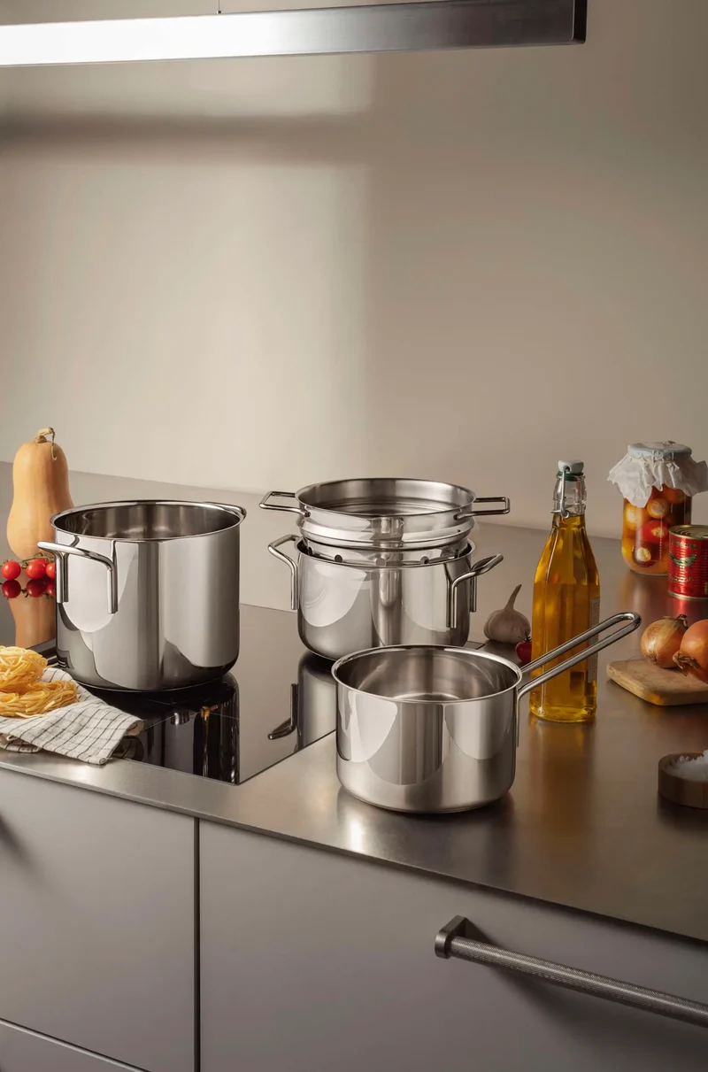 Eva Trio – 4-teiliges Topfset aus recyceltem Edelstahl
