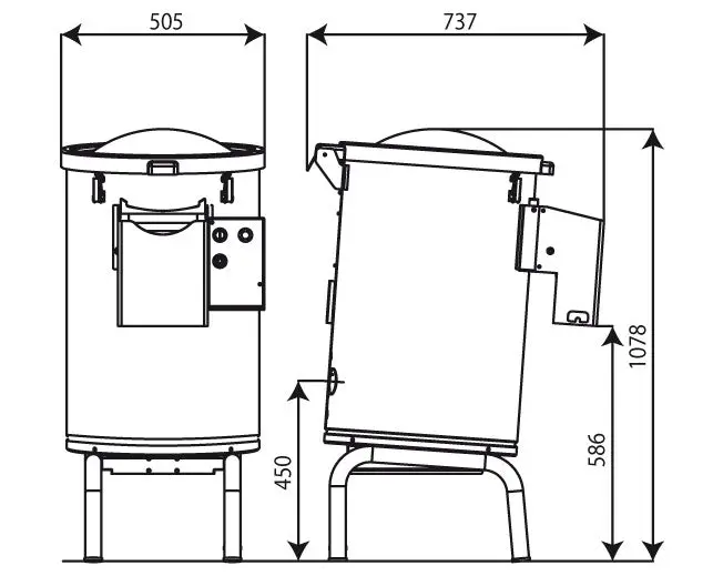 Kartoffelschäler C/E PP20T 480 kg/h Premium Line