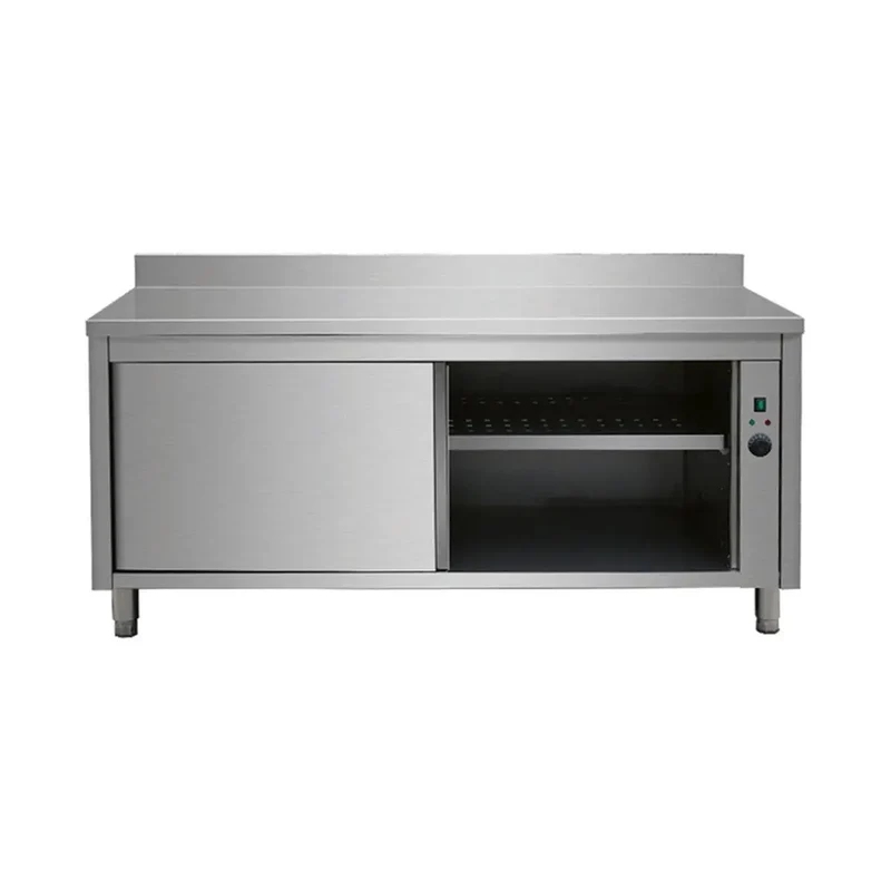 Wärmeschrank Edelstahl mit Aufkantung Tiefe 60