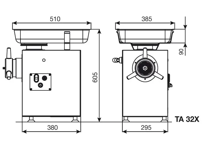 Fleischwolf TA32X 500 kg/h Premium Line