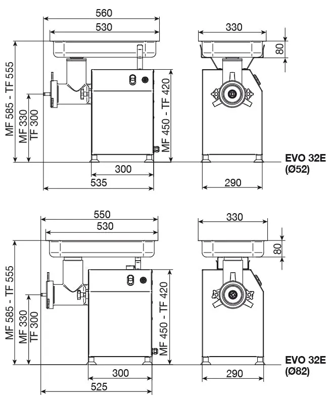 Fleischwolf EVO32E 430 kg/h Premium Line