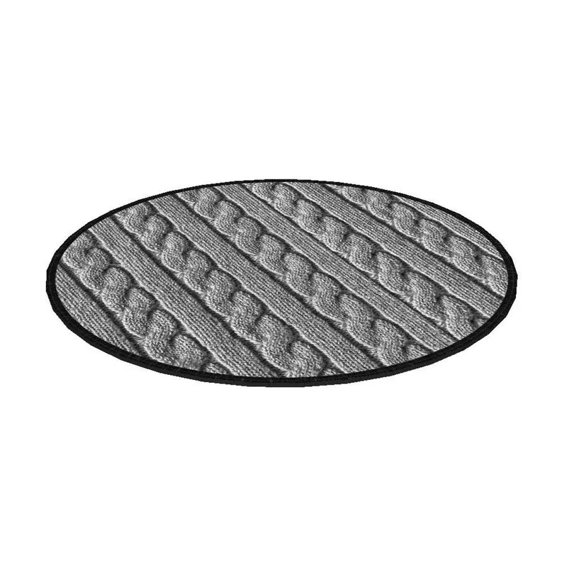 Arco Design Orbit Seat Cushion, Decorative Felt Chair Cushion, Diameter 35 cm, Round Seat Cover (Braid) EE0064