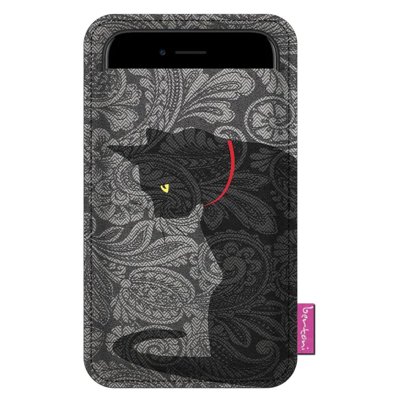 Bertoni Smartphone Felt Case Slide Pouch Protective 105x195 mm Decorative Blob Pattern