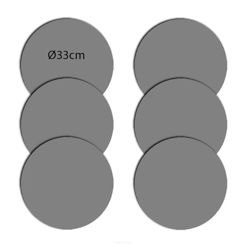 Bertoni Round Vinyl Table Mat Set – 6 Pieces, 33 cm Diameter