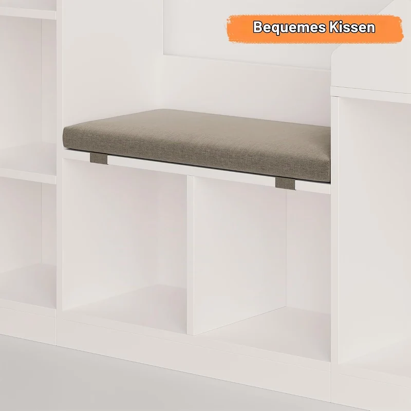 Litake Spielzeugregal Kinderregal mit 8 Fächern und 1 Kissen, Bücherregal Kinder und Spielzeugregal