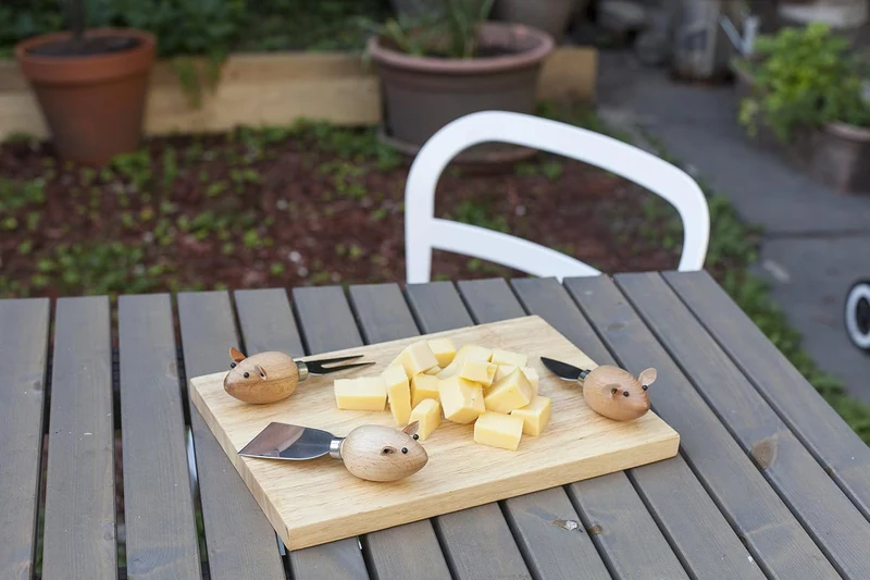Kikkerland Käse-Set Mouse Cheese Board Maus, Maus