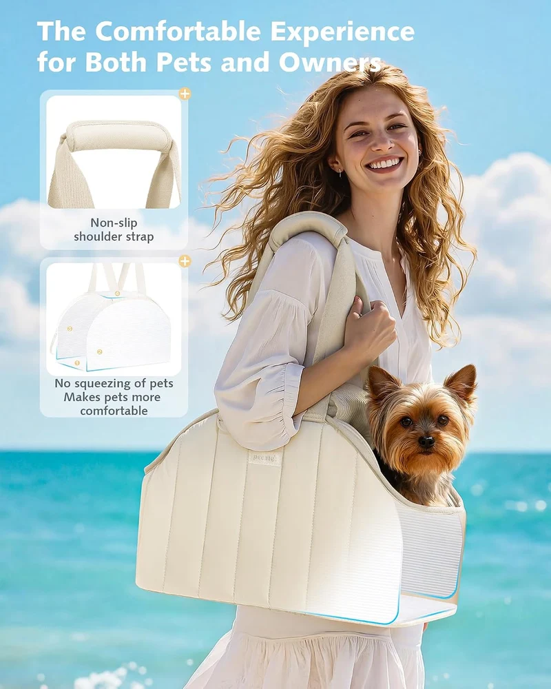 pecute Hundetasche für Kleine Hunde 4kg, Tragetasche Hund Hundetragetasche Leichte, Faltbare Hundetr