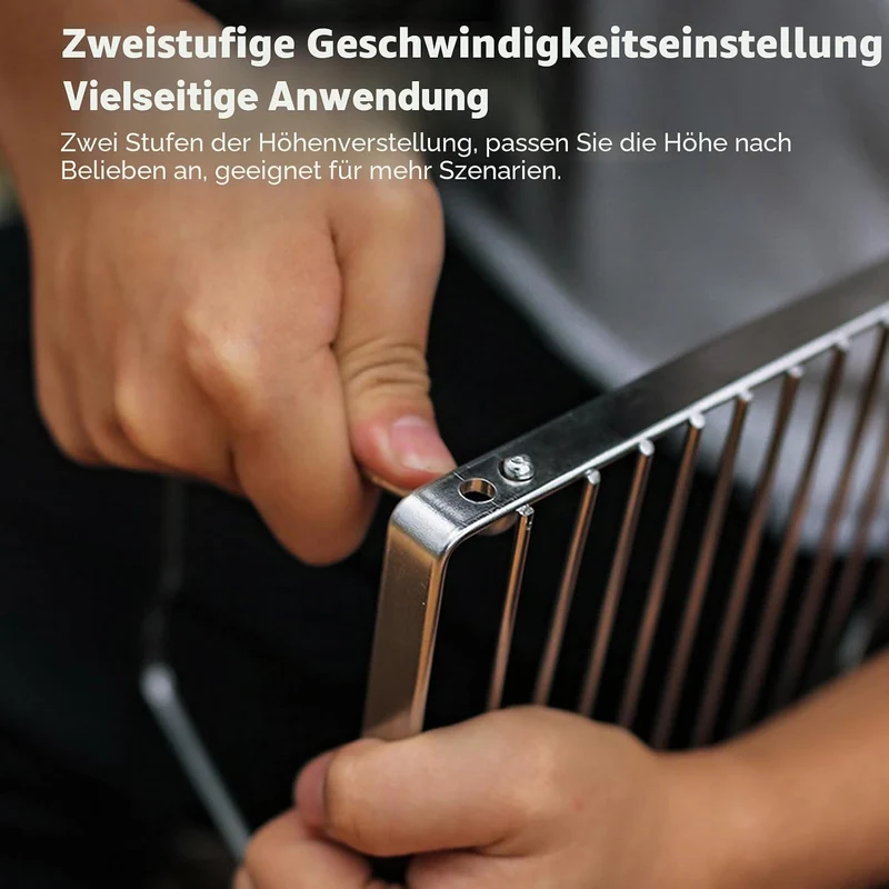 HERCHR Grosser Zusammenklappbarer Lagerfeuergrill, Edelstahlrost, Tragbarer Lagerfeuergrill Tragbare