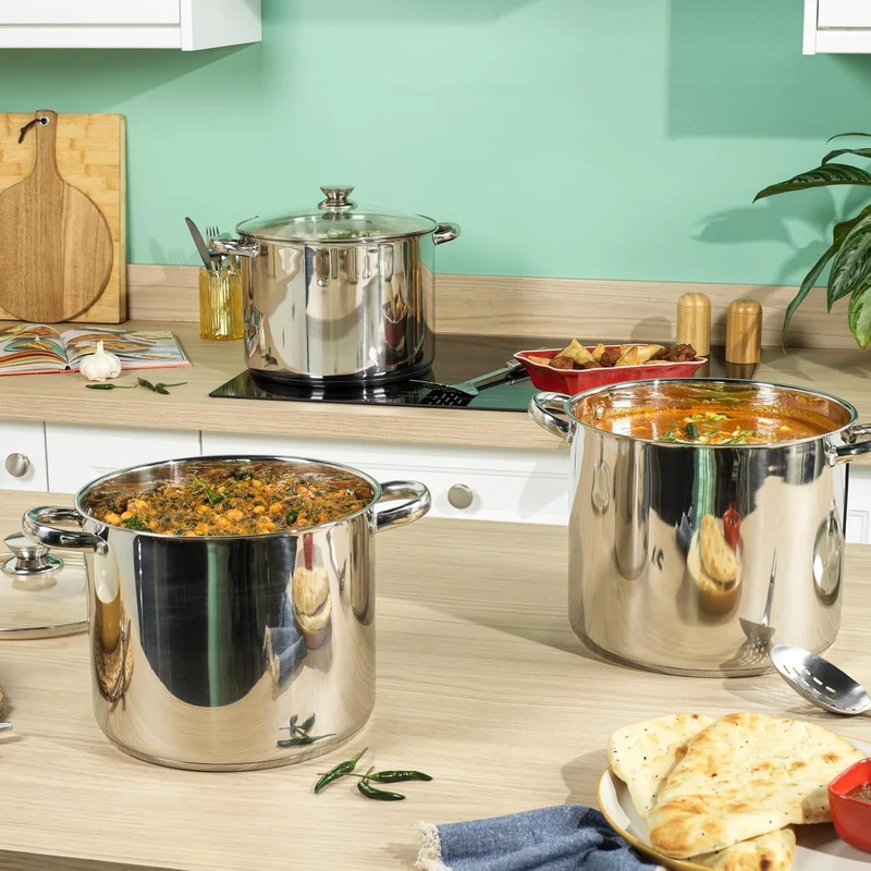 Russell Hobbs Classic Collection 30 cm Suppentopf – Kochtopf aus Edelstahl, Deckel aus gehärtetem Gl