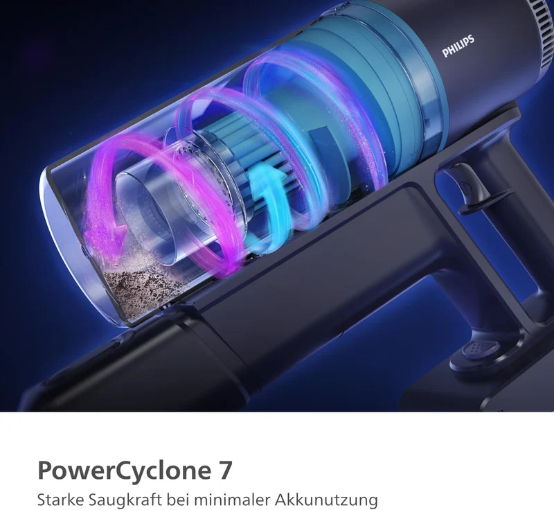Philips Akku-Staubsauger 2000 Serie. Starke Saugkraft auf Hartböden, 40min Laufzeit, LED-Düse, austa
