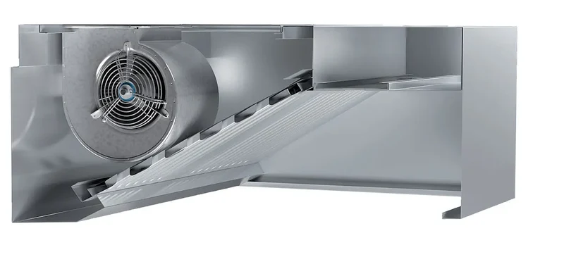 Wandhaube Schrägform mit Motor Tiefe 1100 mm