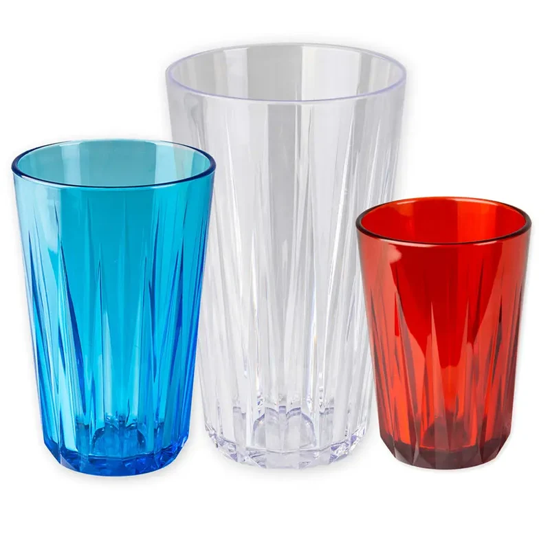 Trinkbecher Crystal 150 300 500 ml Unzerbrechlich Glas Pool Spa Beach Becher