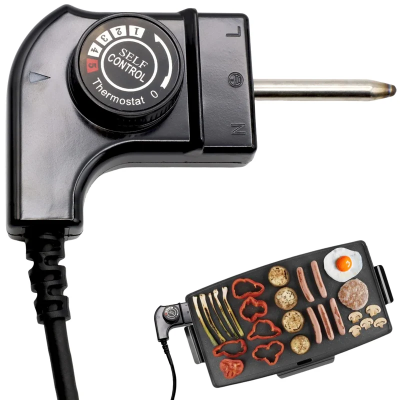 Kabel für Grillplatte, Thermostatkabel für Elektrobügeleisen, Thermostatstecker für Küche, elektrisc