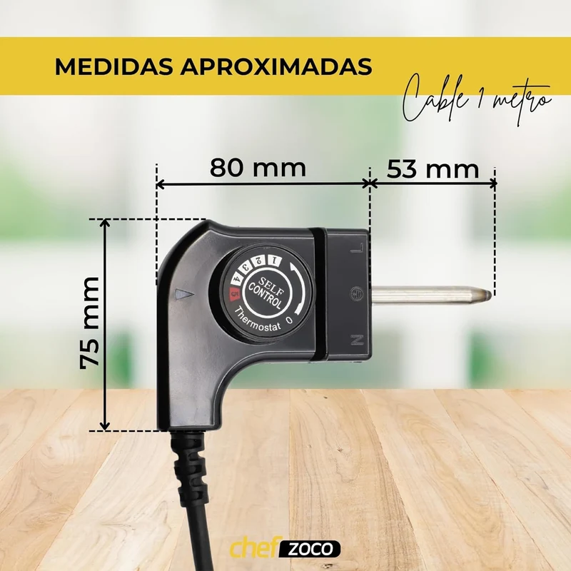 Kabel für Grillplatte, Thermostatkabel für Elektrobügeleisen, Thermostatstecker für Küche, elektrisc