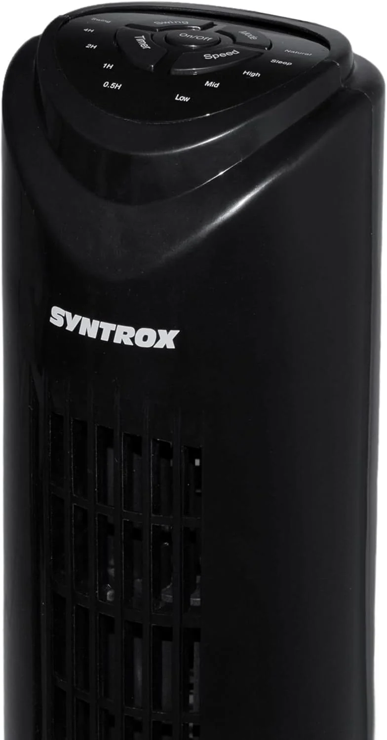 Syntrox Oszillierender Turmventilator Spruzzio | Tower Fan | Standventilator, inklusive Fernbedienun