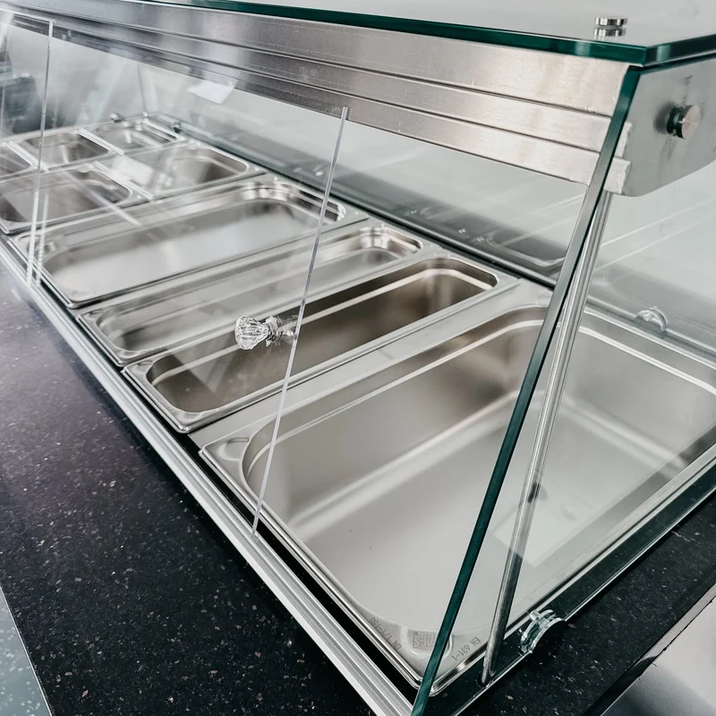 Salattheke Kühltheke Salatvitrine Glasaufsatz Dönertheke mit Verkleidung