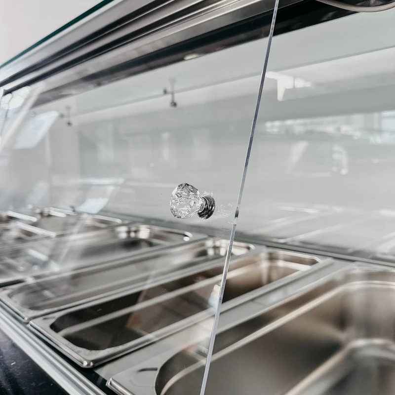 Salattheke Kühltheke Salatvitrine Glasaufsatz Dönertheke mit Verkleidung