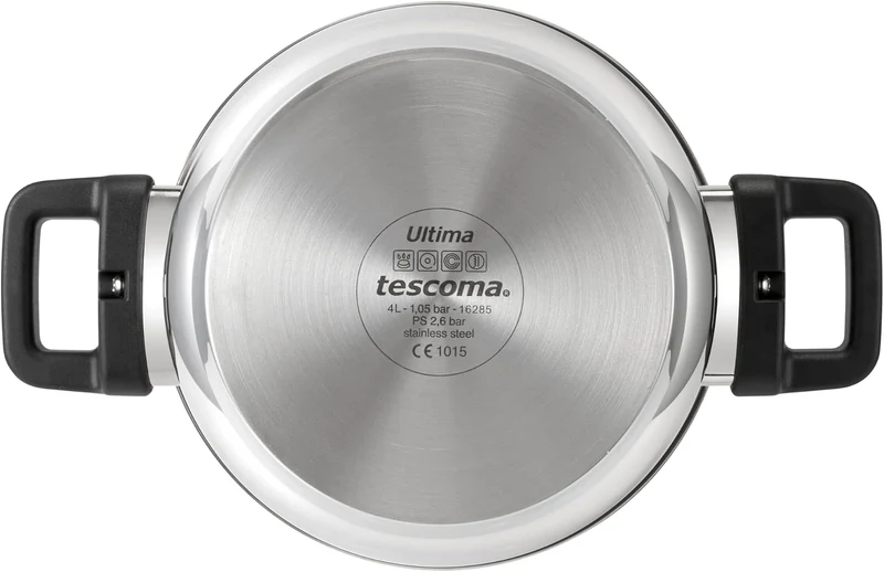 Tescoma Schnellkochtopf ULTIMA 4,0 l, Silber 4 Liter, 4 Liter