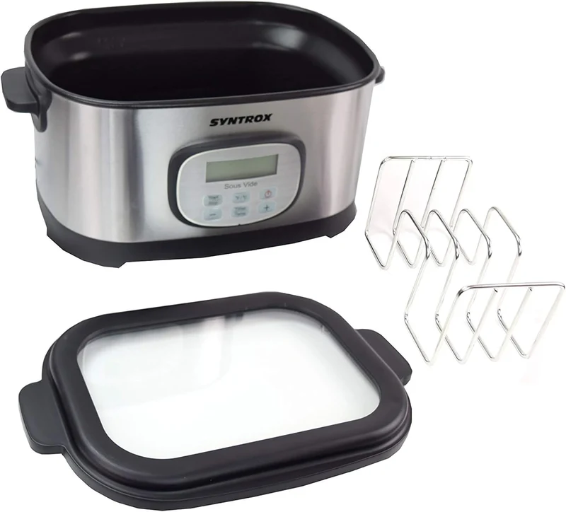 Syntrox Germany Sous Vide Kocher Multikocher, Vakuumgarer, Slow Cooker Langsamgarer, Schongarer der