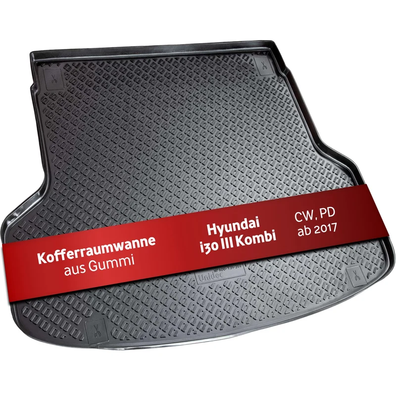 Recambo Kofferraumwanne passend für Hyundai i30 III Kombi CW, PD | ab 2017- | passgenau mit Rand Sch