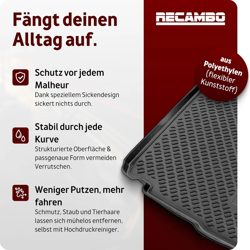 Recambo Kofferraumwanne passend für Hyundai i30 III Kombi CW, PD | ab 2017- | passgenau mit Rand Sch