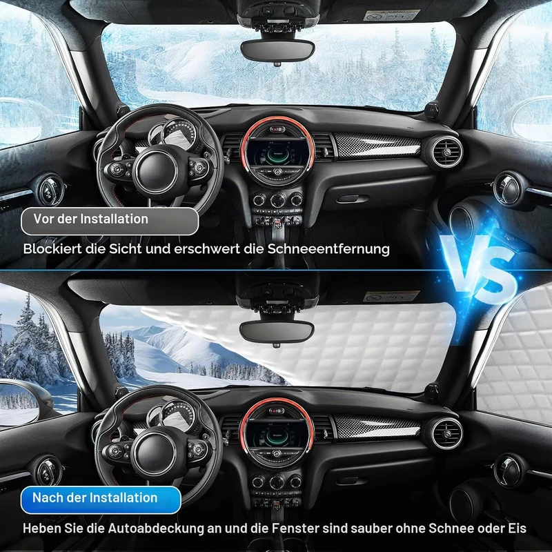 Halbgarage für Volvo XC60 2009-2025, Halbe Autoabdeckung Winter Sommer, Abdeckplane Auto Wasserdicht