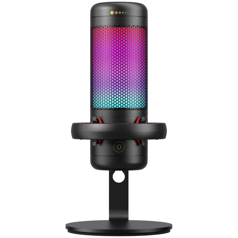 TONOR Gaming Mikrofon PC mit RGB-Modi & Helligkeit einstellbar, USB/Type-C Microphone für Streaming