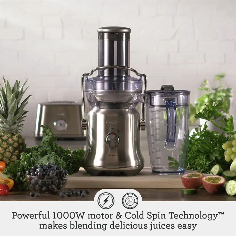 Breville Saftbrunnen SL, BJE530BBS1BUS1 Stainless Steel 70 fl oz, Stainless Steel 70 fl oz