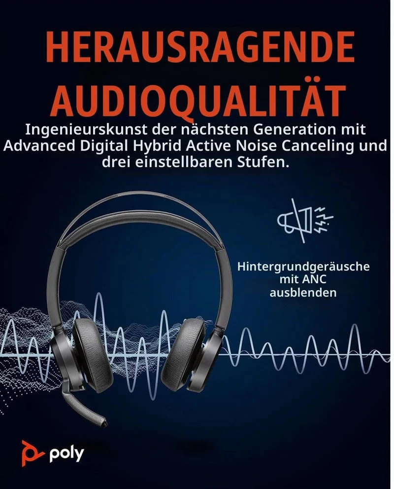 HP Poly Voyager Focus 2 USB-C-C Headset WW Typ C