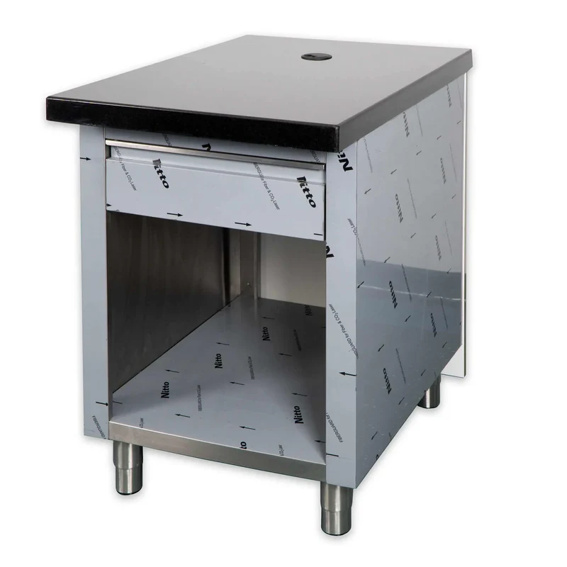 Kassentisch KM-60 Schwarz Granit Dekor 3D Silver 60 cm