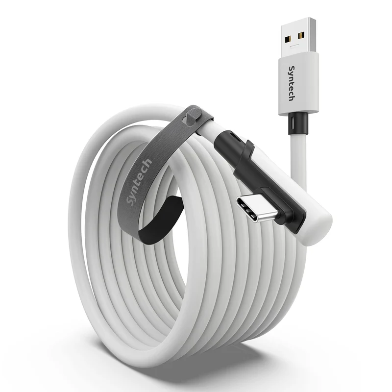 Syntech Link Kabel 5M, Kompatibel mit Oculus Meta Quest 3/3S, Quest2/1/Pro und Pico 4, PC Steam VR Z