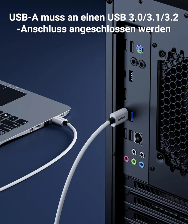 Syntech Link Kabel 5M, Kompatibel mit Oculus Meta Quest 3/3S, Quest2/1/Pro und Pico 4, PC Steam VR Z