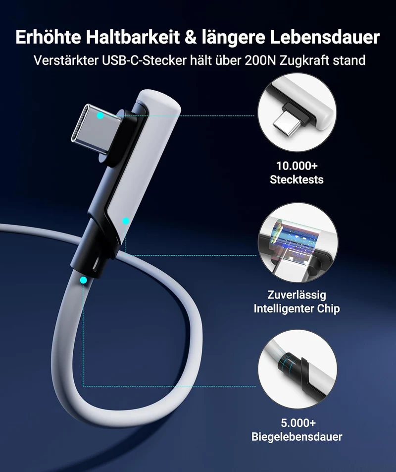 Syntech Link Kabel 5M, Kompatibel mit Oculus Meta Quest 3/3S, Quest2/1/Pro und Pico 4, PC Steam VR Z