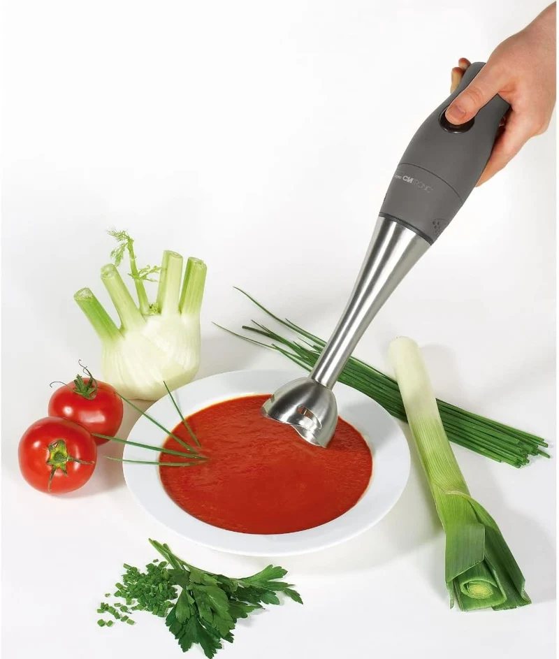 Clatronic® Stabmixer Set | Mixer, Pürierstab, Zerkleinerer aus Edelstahl | 400 Watt | 2 Geschwindigk