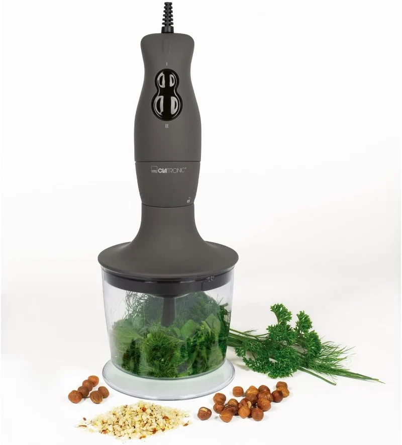 Clatronic® Stabmixer Set | Mixer, Pürierstab, Zerkleinerer aus Edelstahl | 400 Watt | 2 Geschwindigk