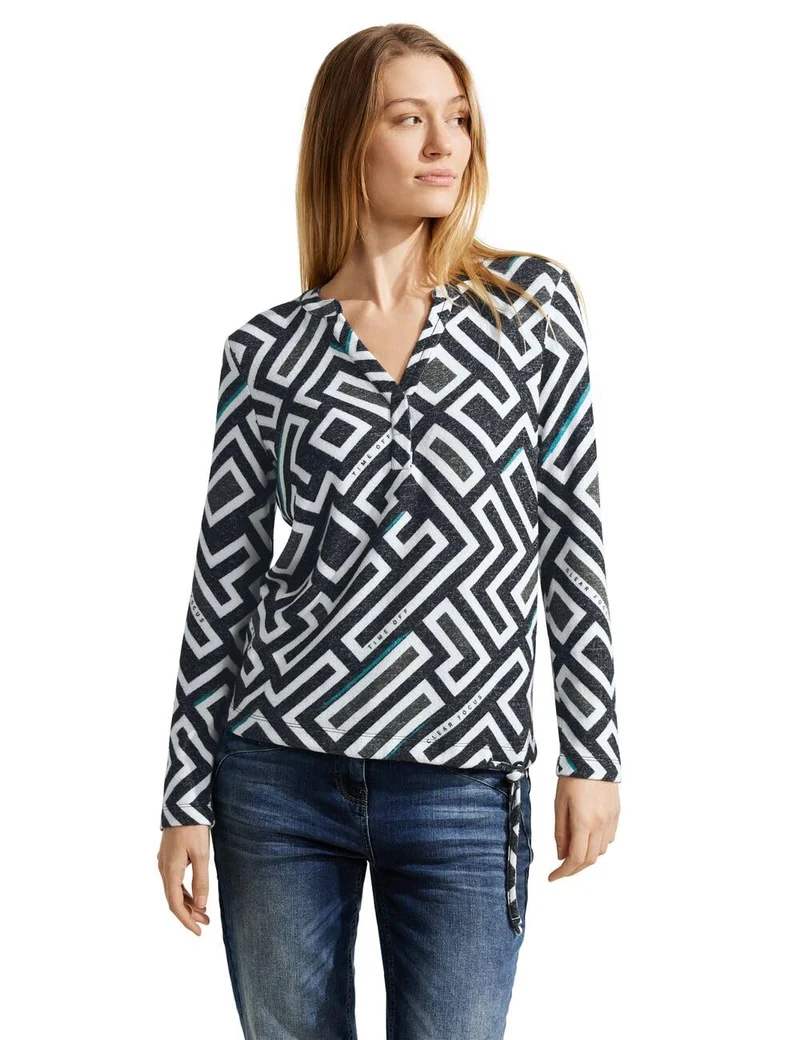 Cecil Damen Langarmshirt Bedruckt, M