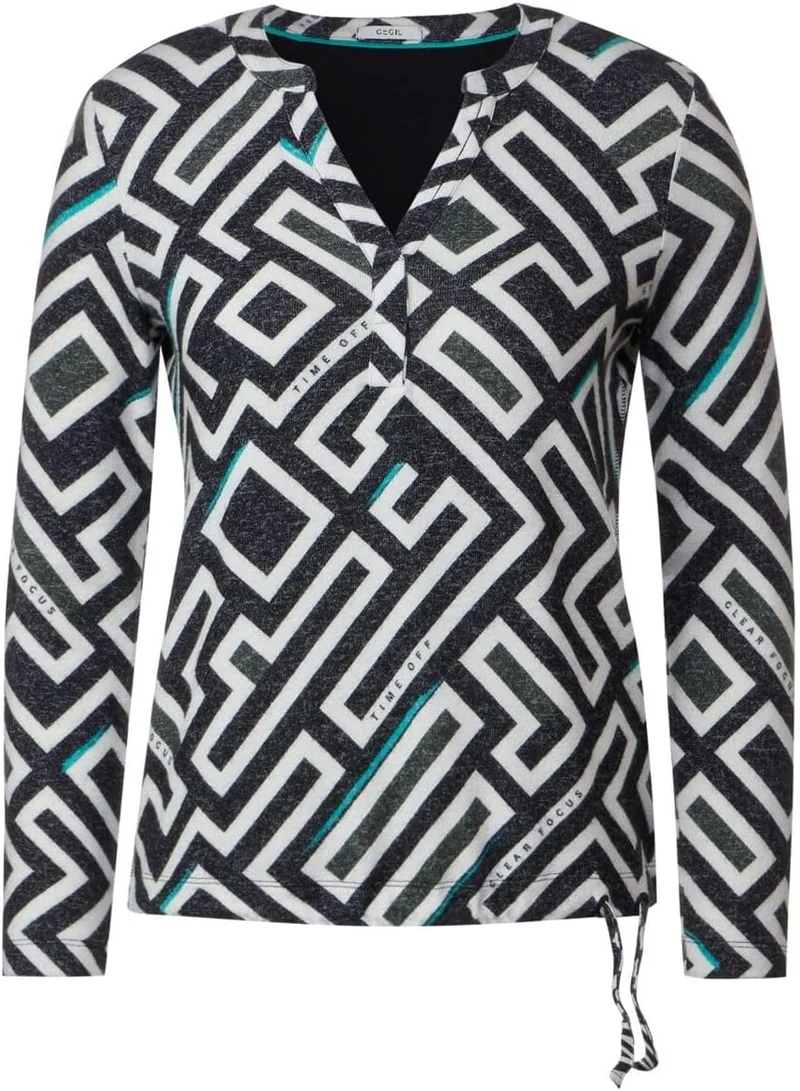Cecil Damen Langarmshirt Bedruckt, M