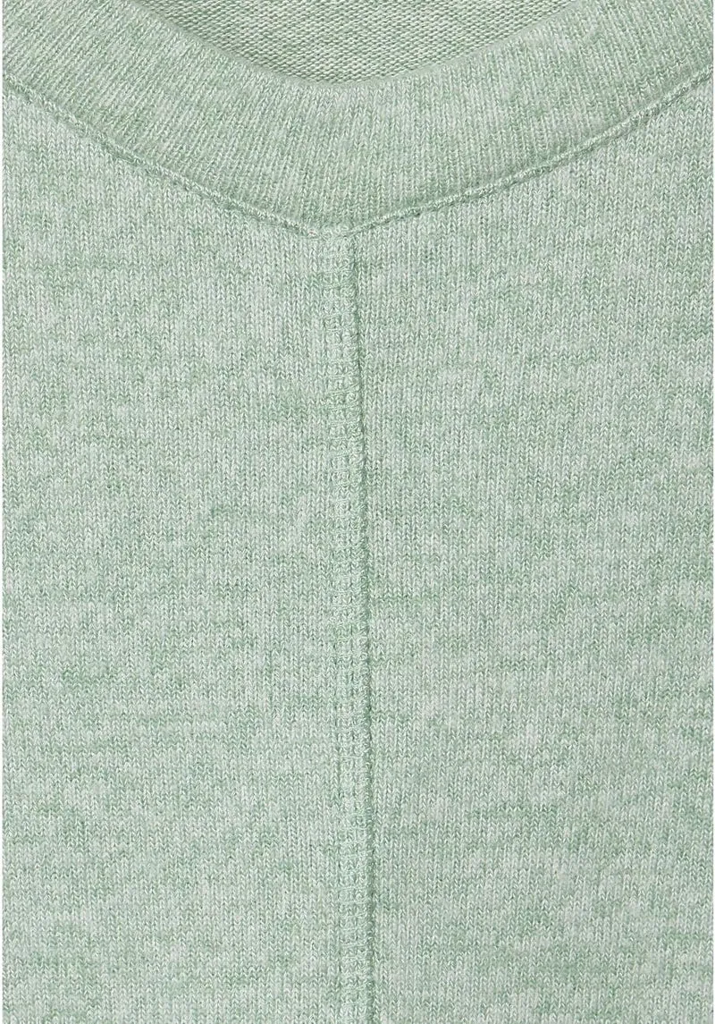 Cecil Damen Langarmshirt, Clear Sage Green Melange