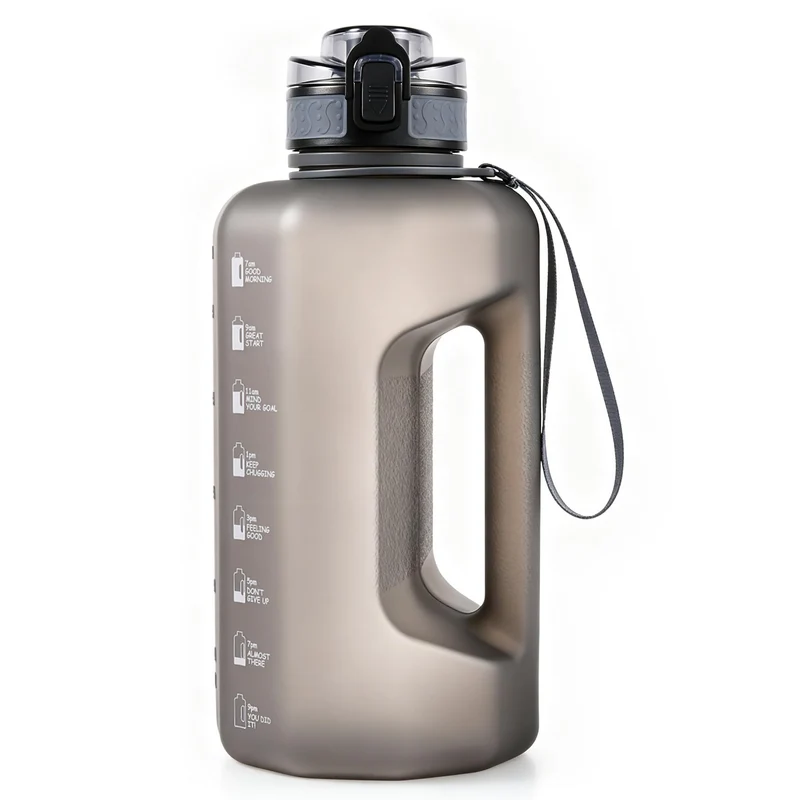 GEMFUL 2.2L Trinkflasche Sport - Grosse Wasserflasche mit Griff & Zeitmarkierungen - Perfekt für Fit