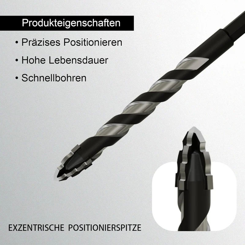 Fliesenbohrer Set 10 tlg 3-12mm, Glasbohrer Set, power bit bohrer, Fliesenbohrer für Fliesen, Kerami