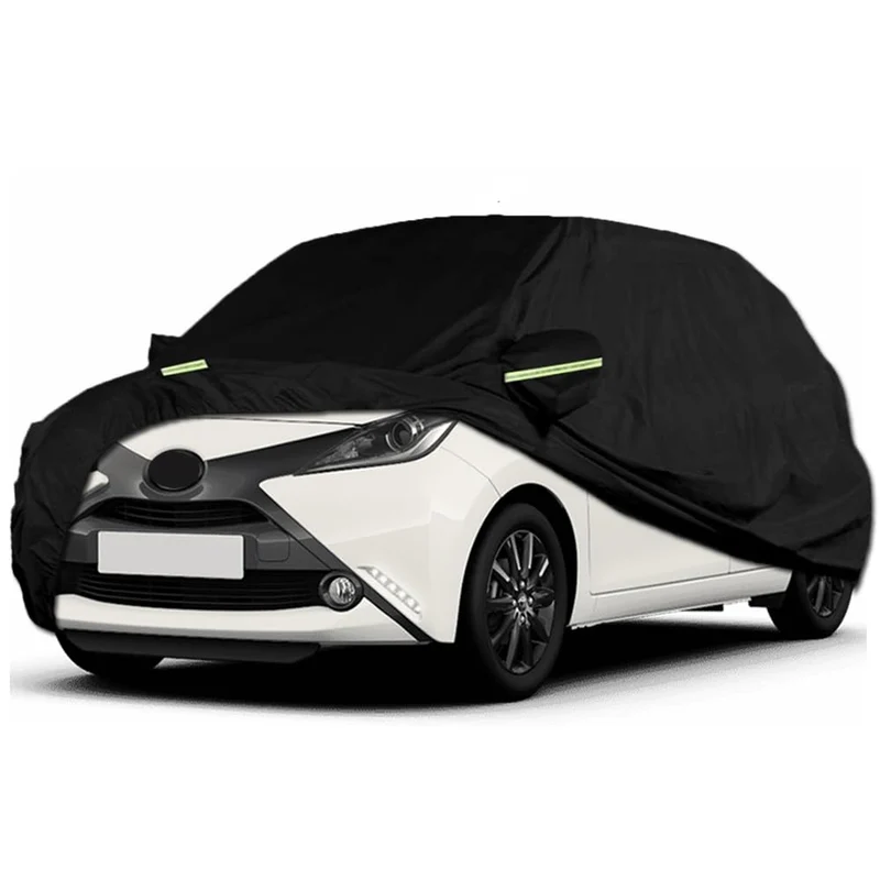 Autoabdeckung Wasserdicht Passend für Aygo C1 107 108, Atmungsaktiv Vollgarage Autoplane für Regen S
