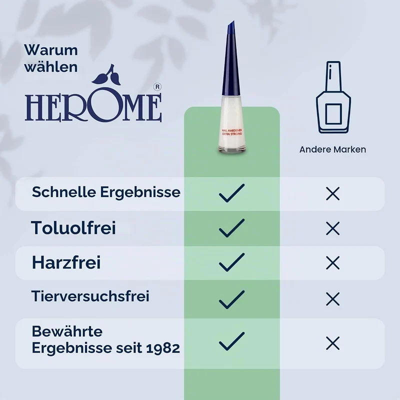 Herome 2-Pack Nagelhärter Extra Stark (Nail Hardener Extra Strong) - Nagelverstärker Garantiert Fest