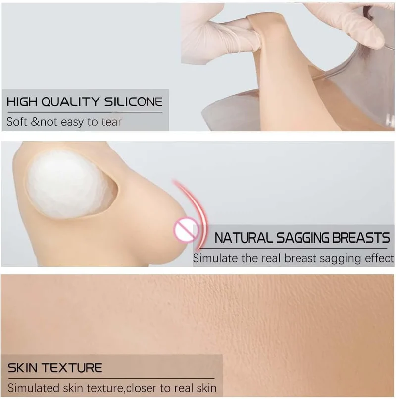 Silikon Brust Formen Brustplatte Fake Brüste Fake Brust Runde Kragen Stil C-G Cup für Transgender Cr