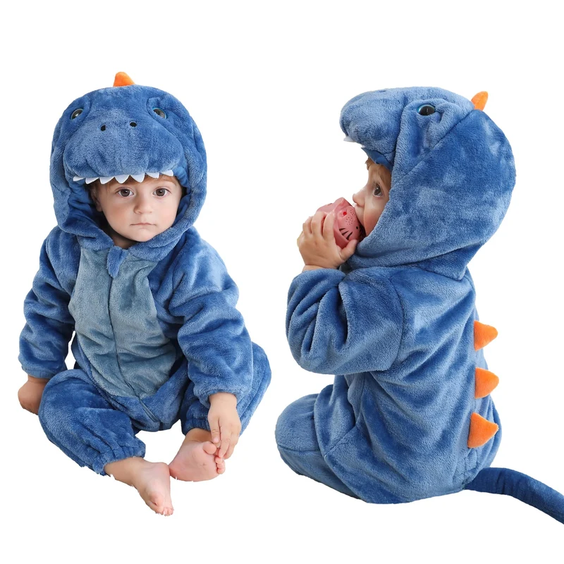 COOKY.D Unisex Winter Hooded Romper Jumpsuit 2-36 Months 18-24 Monate Blau, 18-24 Monate Blau
