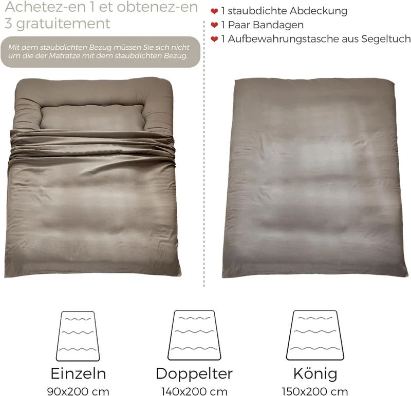 MAXYOYO Klappmatratze Futon Matratze Bodenmatratze Gepolsterte Japanische Tatami Gesteppte Bett, Dic