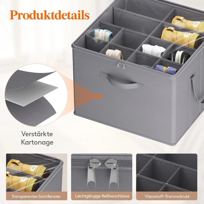 Lifewit Schuhorganizer 1er Set für 8 Paar, Grosser Schuhschran für Closet mit Unterteilungen und Dec