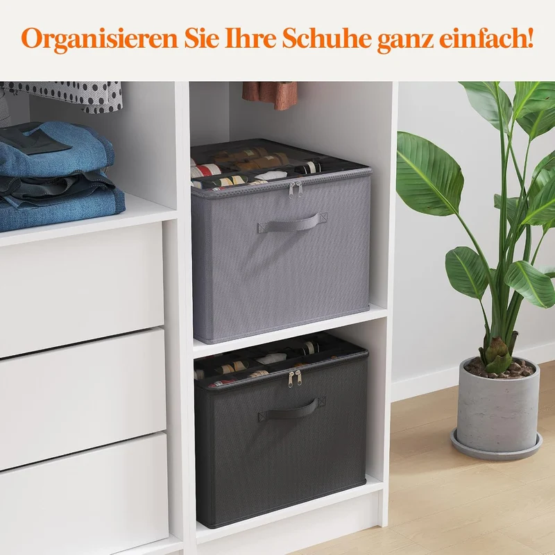Lifewit Schuhorganizer 1er Set für 8 Paar, Grosser Schuhschran für Closet mit Unterteilungen und Dec