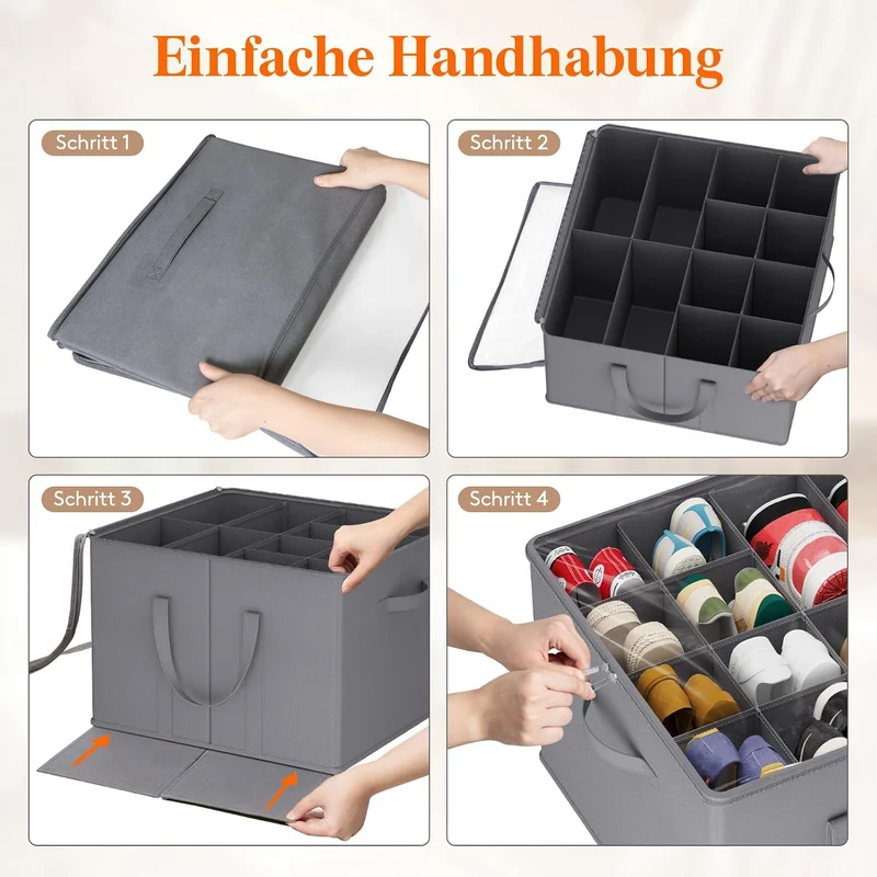 Lifewit Schuhorganizer 1er Set für 8 Paar, Grosser Schuhschran für Closet mit Unterteilungen und Dec